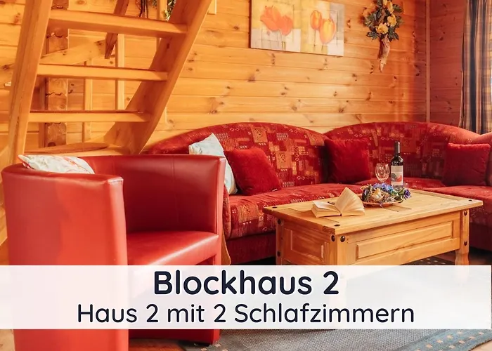 Holiday home Der Fuchsbau - 3 Separate Blockhaeuser - Ruhige Lage - 50m Bis Zum Wald - Eingezaeunter Garten