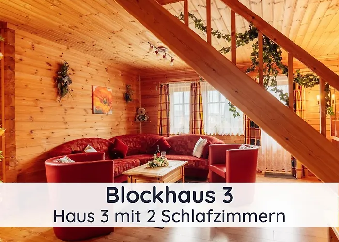 Holiday home Der Fuchsbau - 3 Separate Blockhaeuser - Ruhige Lage - 50m Bis Zum Wald - Eingezaeunter Garten